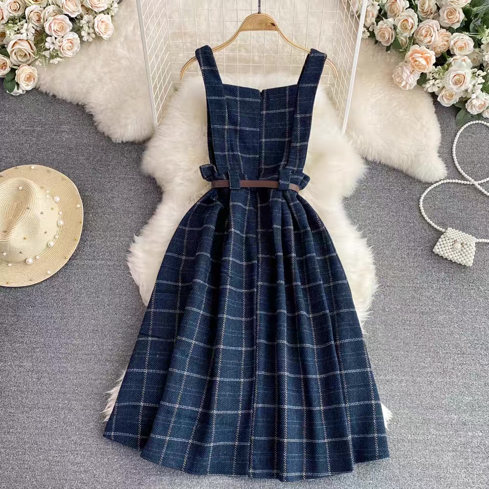 See what I want plaid dress & belt FD87 images